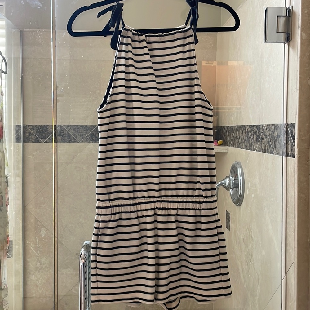 Madewell striped shorts romper